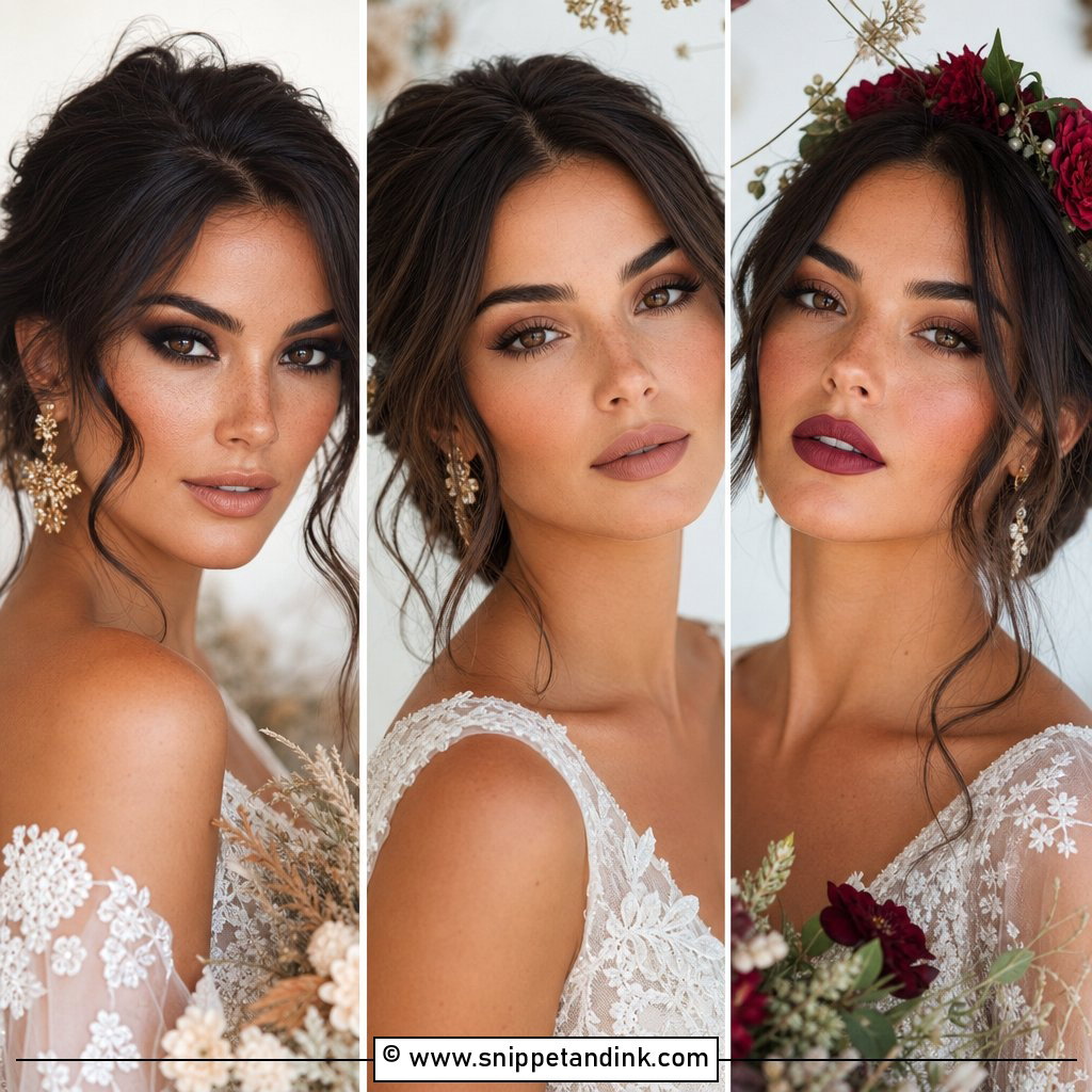 20 Boho Wedding Makeup Brunette Ideas for a Soft Glow