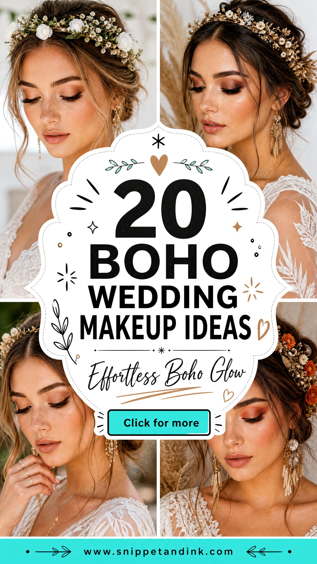20 Boho Wedding Makeup Ideas for an Effortless Glow - 20 Boho Wedding Makeup Ideas for an Effortless Glow