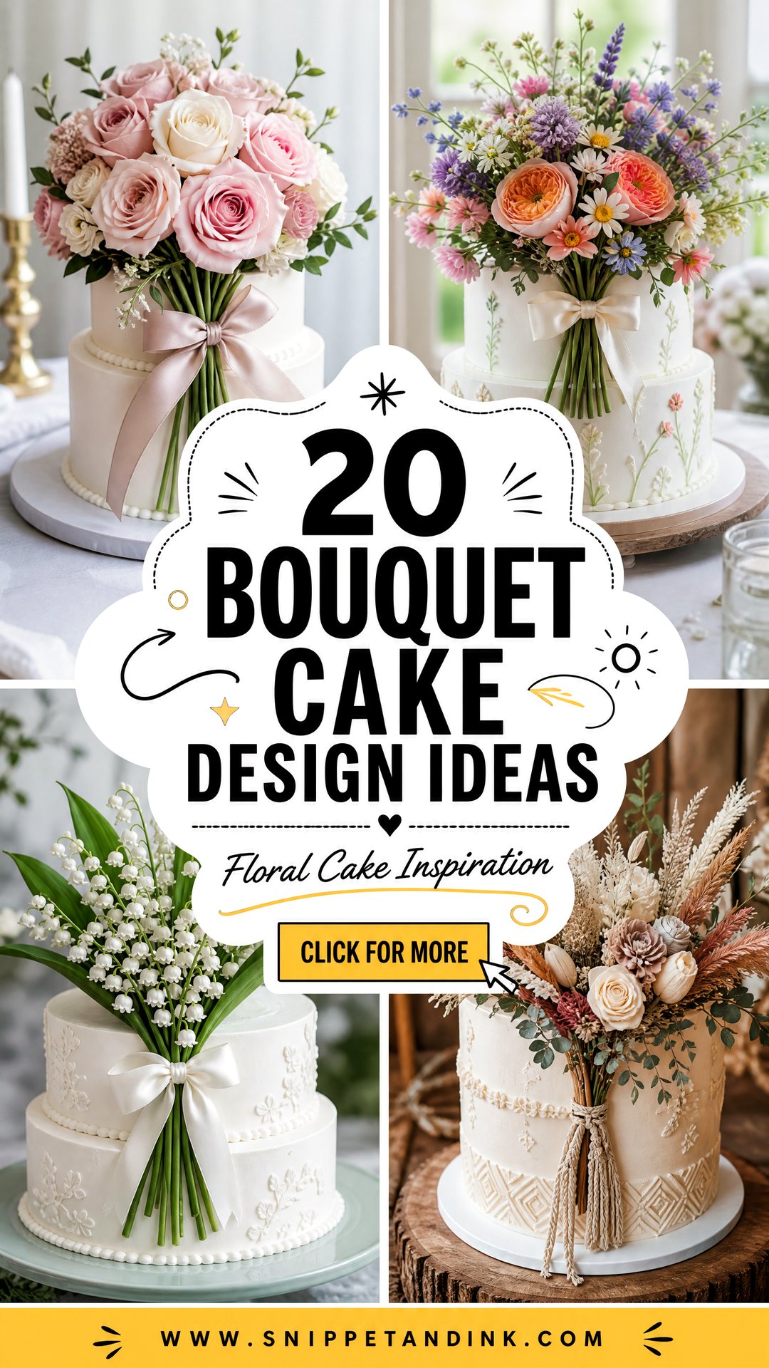 20 Bouquet Cake Design Ideas for Wedding Inspiration - 20 Bouquet Cake Design Ideas for Wedding Inspiration