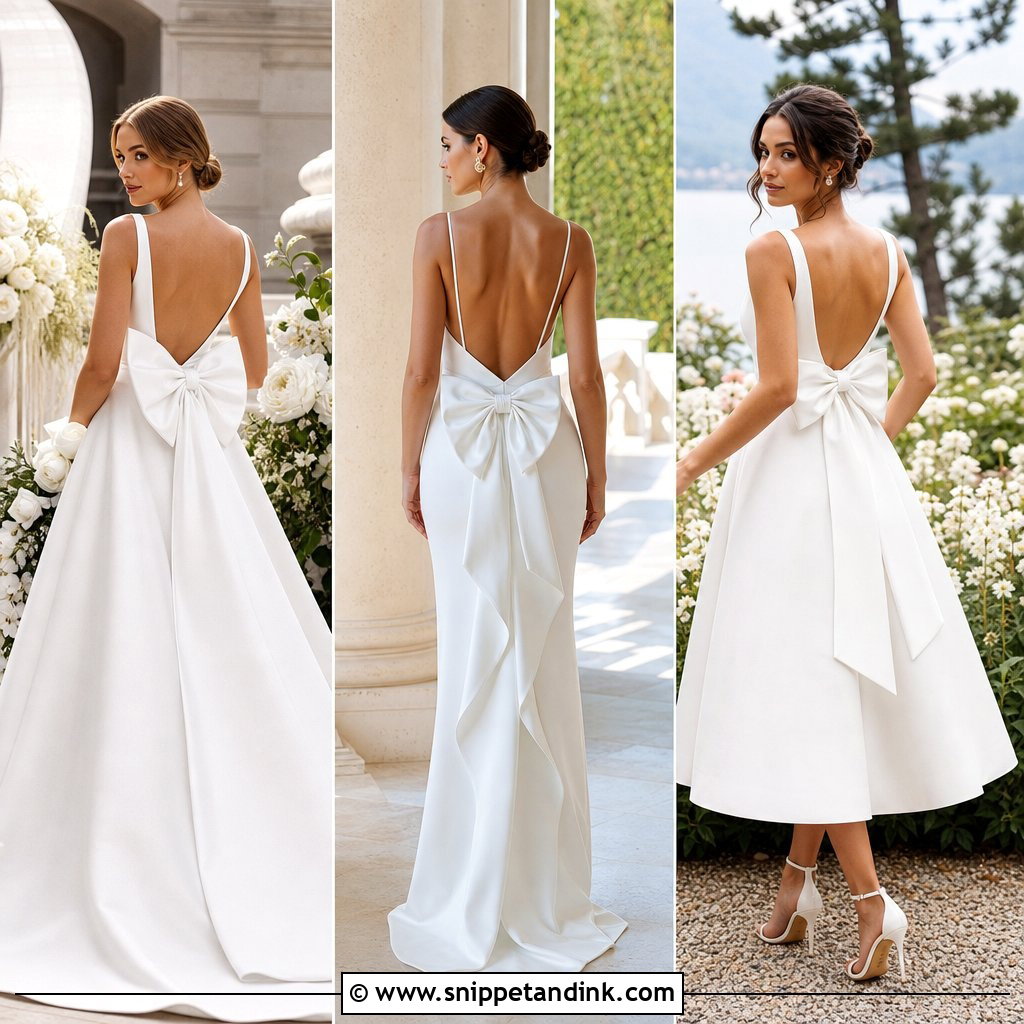 20 Bow Back Wedding Dress Ideas for a Chic Aisle Reveal
