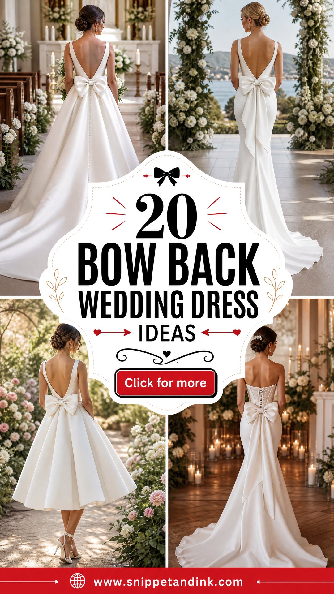 20 Bow Back Wedding Dress Ideas for a Chic Aisle Reveal - 20 Bow Back Wedding Dress Ideas for a Chic Aisle Reveal