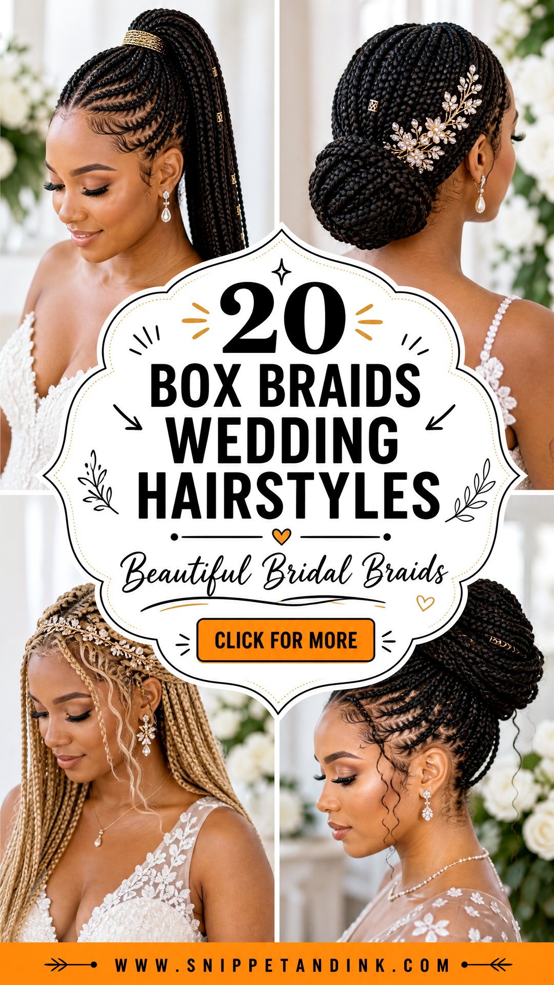 20 Box Braids Wedding Hairstyles for Beautiful Brides - 20 Box Braids Wedding Hairstyles for Beautiful Brides