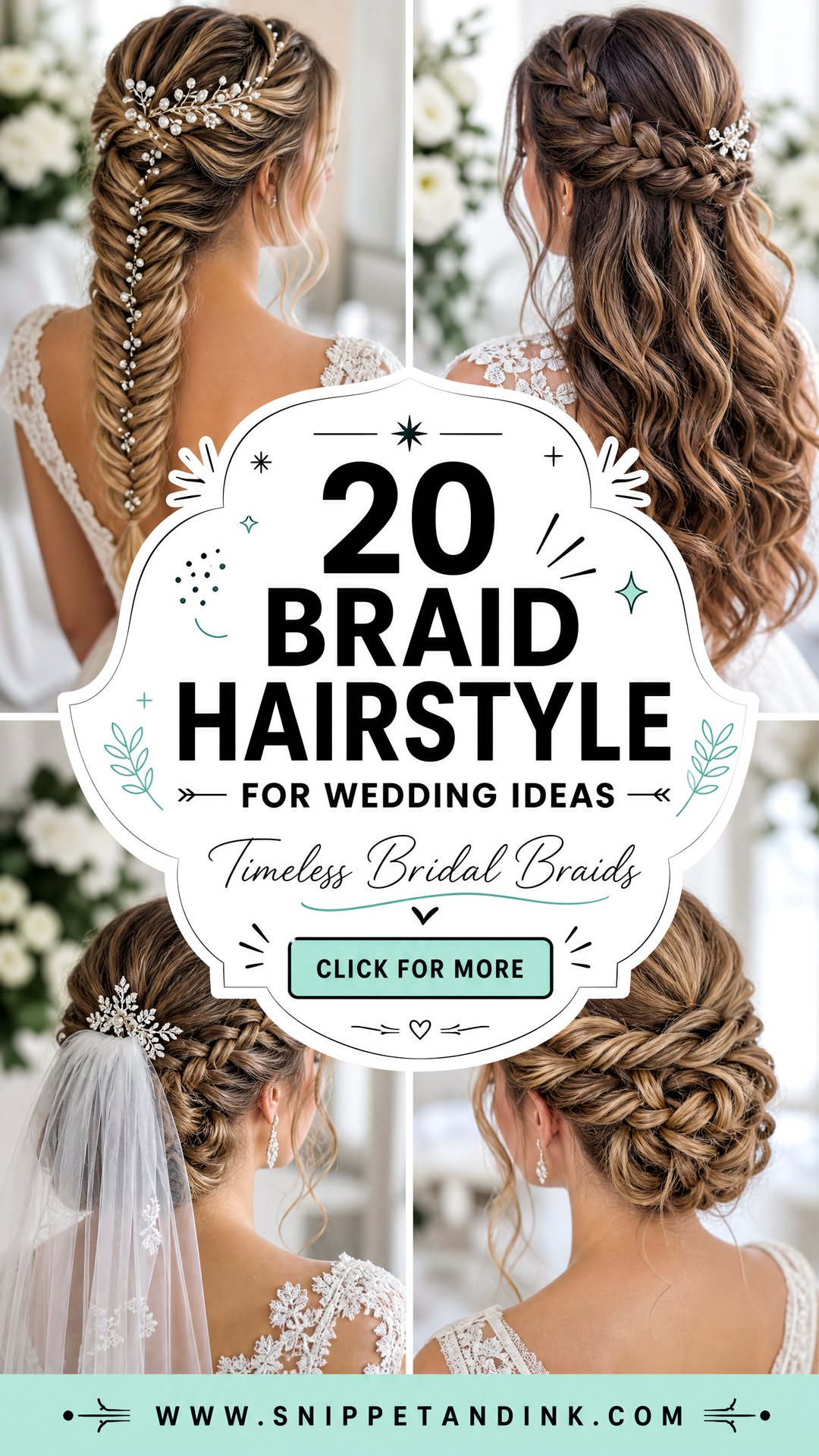 20 Braid Hairstyle for Wedding Ideas for Timeless Brides - 20 Braid Hairstyle for Wedding Ideas for Timeless Brides