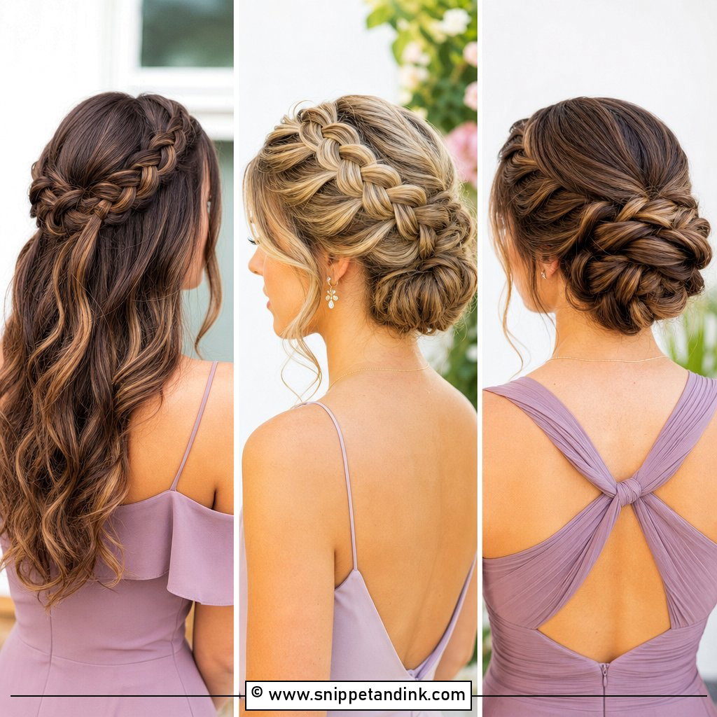 20 Braid Hairstyles for Wedding Bridesmaid Looks
