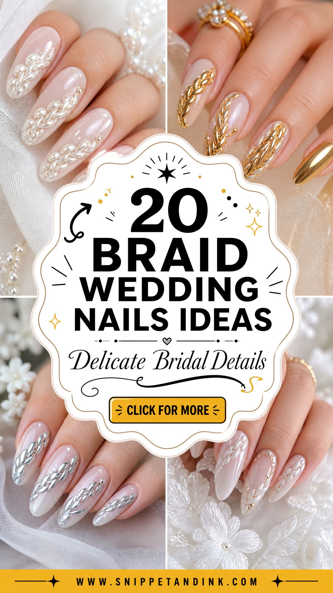 20 Braid Wedding Nails for Brides Who Love Detail - 20 Braid Wedding Nails for Brides Who Love Detail