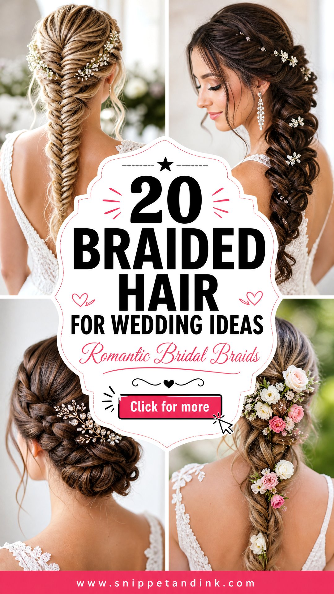 20 Braided Hair for Wedding Ideas for a Romantic Look - 20 Braided Hair for Wedding Ideas for a Romantic Look