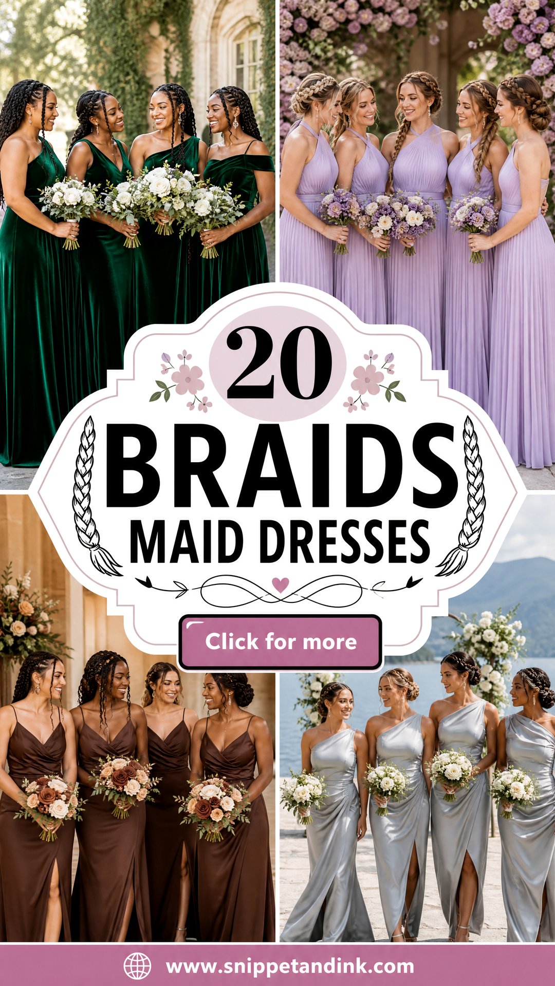 20 Braids Maid Dresses for Chic Picture-Perfect Bridal Parties - 20 Braids Maid Dresses for Chic, Picture-Perfect Bridal Parties