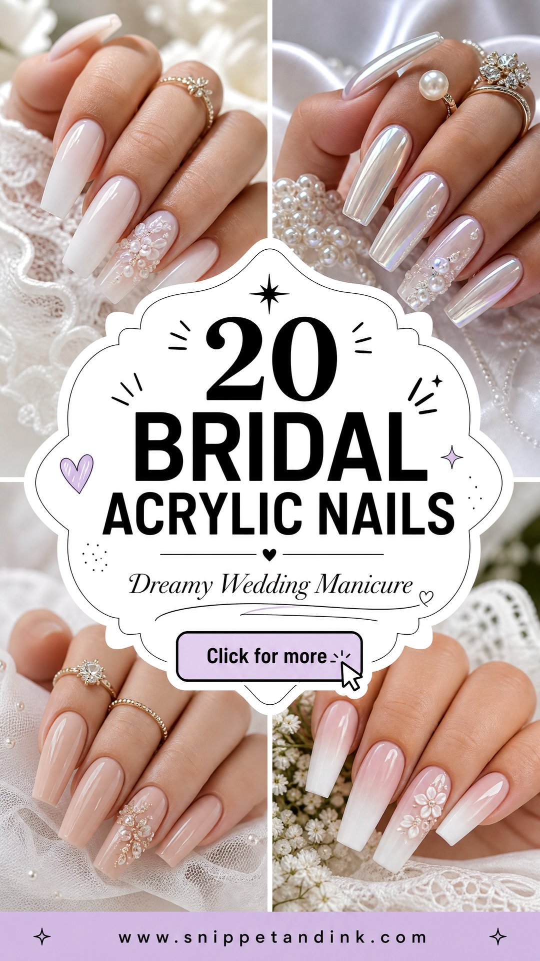 20 Bridal Acrylic Nails Chic Wedding Manicure Ideas Now - 20 Bridal Acrylic Nails: Chic Wedding Manicure Ideas Now