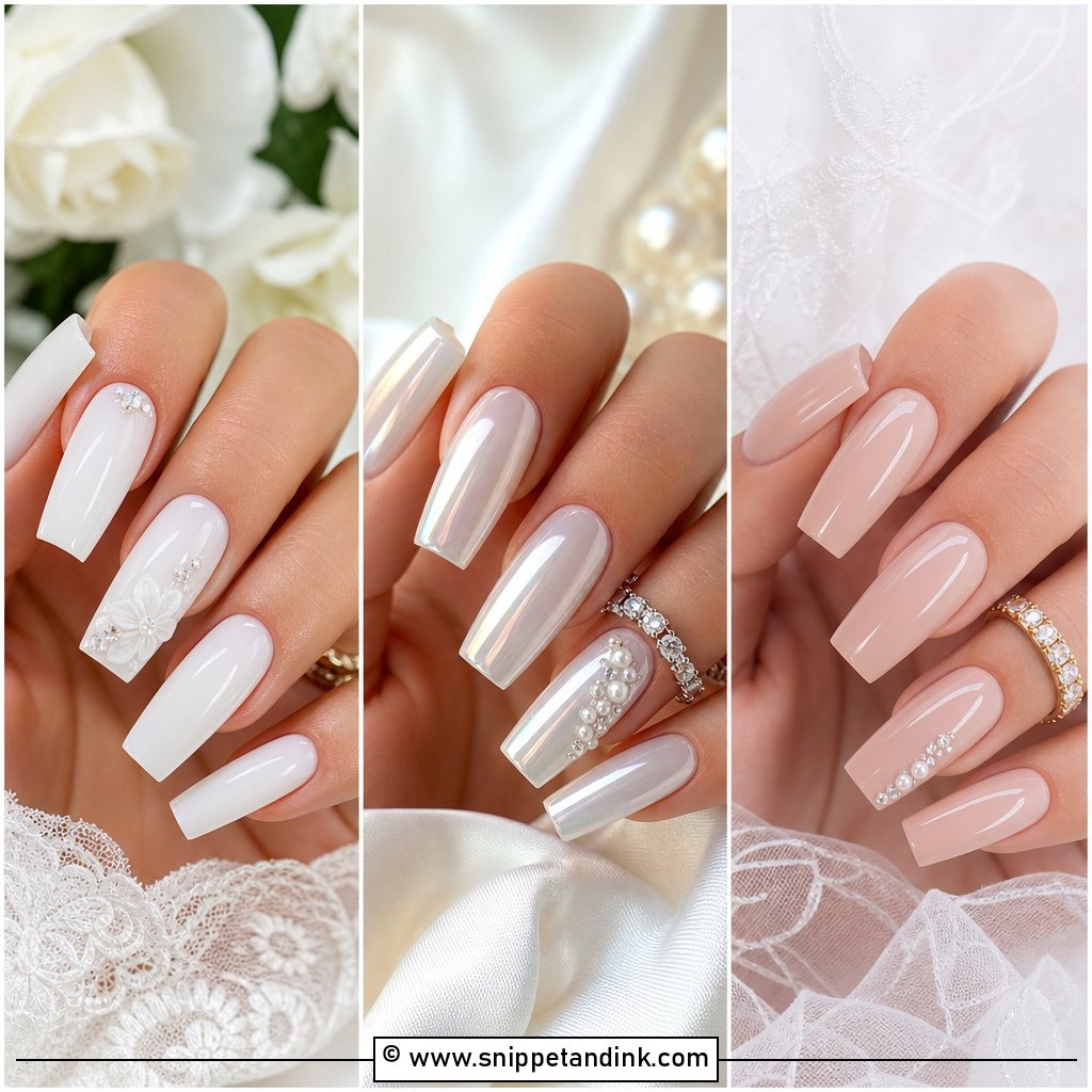 20 Bridal Acrylic Nails Chic Wedding Manicure Ideas Now