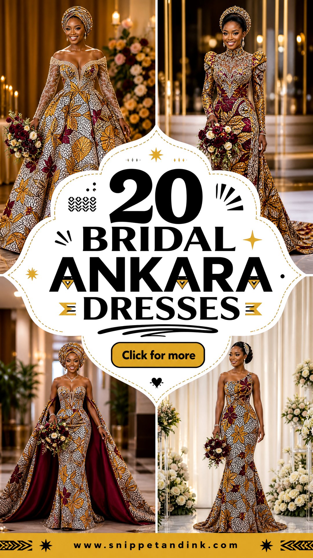 20 Bridal Ankara Dresses for a Bold Beautiful Wedding - 20 Bridal Ankara Dresses for a Bold, Beautiful Wedding