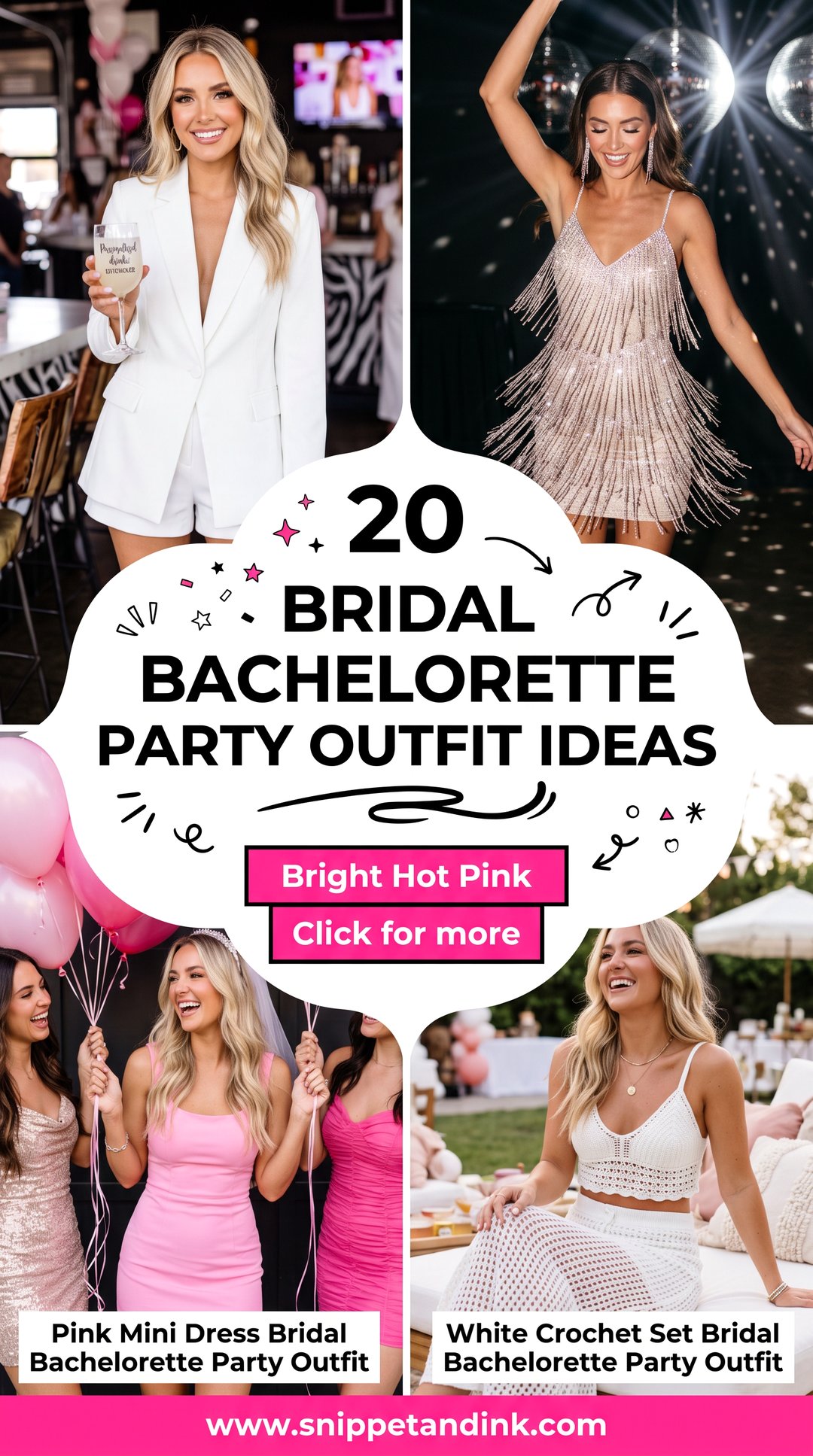 20 Bridal Bachelorette Party Outfit Ideas for a Chic Celebration - 20 Bridal Bachelorette Party Outfit Ideas for a Chic Celebration