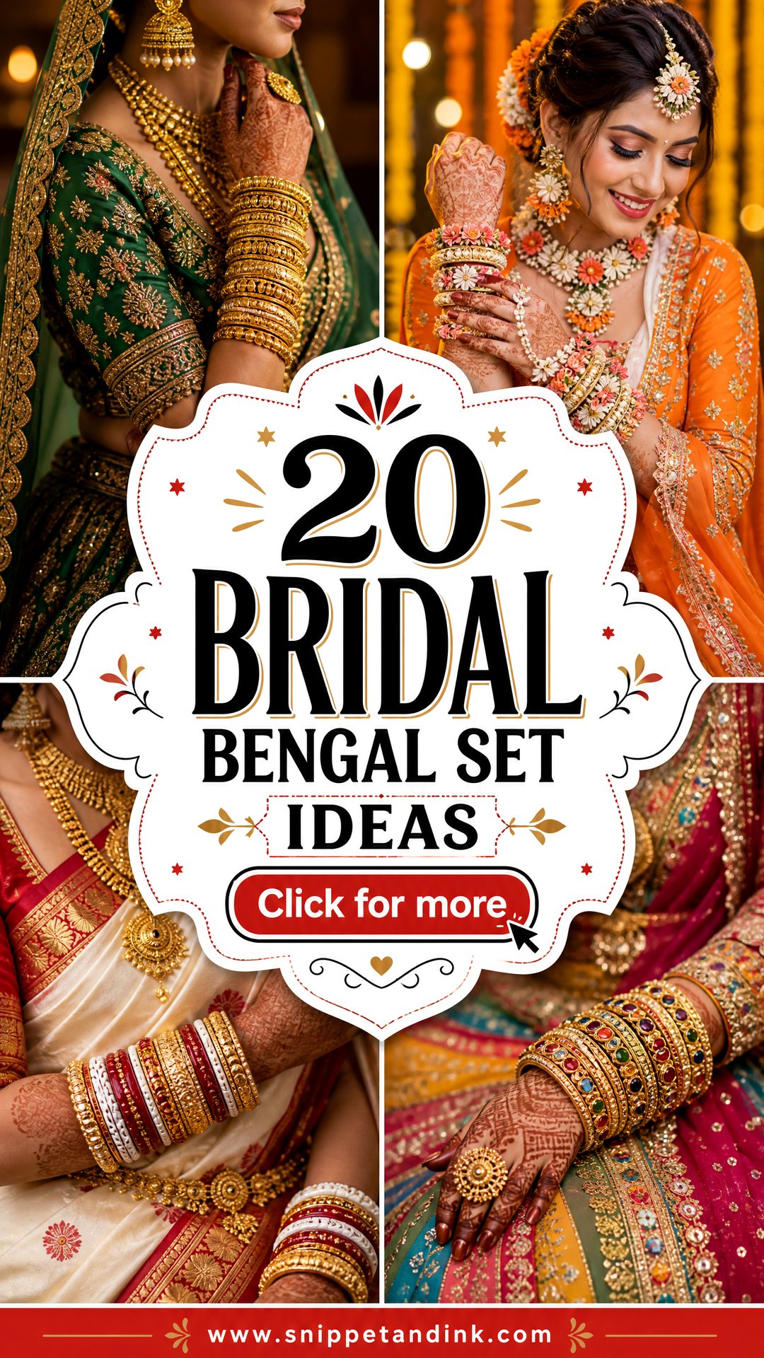 20 Bridal Bengal Set Ideas for an Elegant Traditional Look - 20 Bridal Bengal Set Ideas for an Elegant Traditional Look