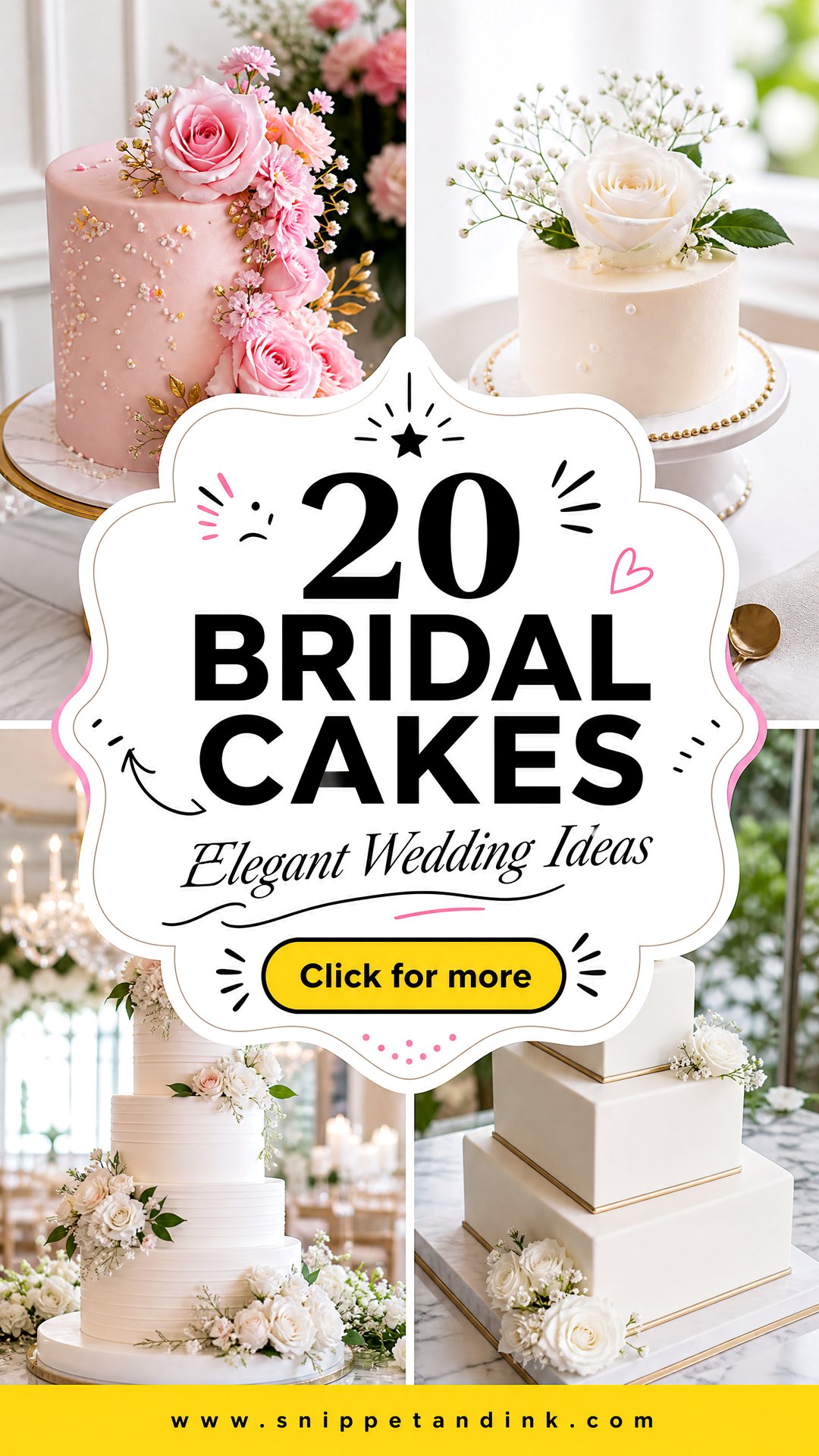 20 Bridal Cakes Elegant Wedding Ideas for Modern Brides - 20 Bridal Cakes: Elegant Wedding Ideas for Modern Brides
