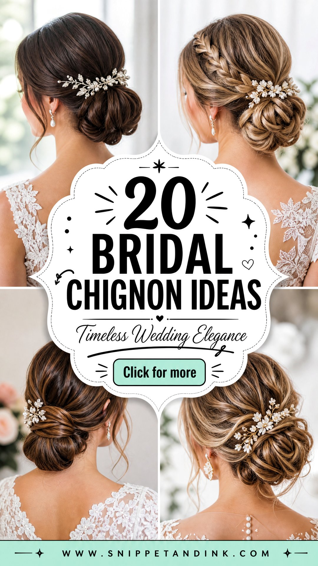 20 Bridal Chignon Ideas for Timeless Wedding Elegance - 20 Bridal Chignon Ideas for Timeless Wedding Elegance