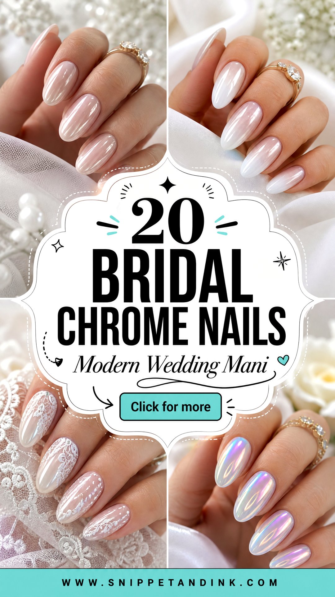 20 Bridal Chrome Nails for a Modern Wedding Manicure - 20 Bridal Chrome Nails for a Modern Wedding Manicure