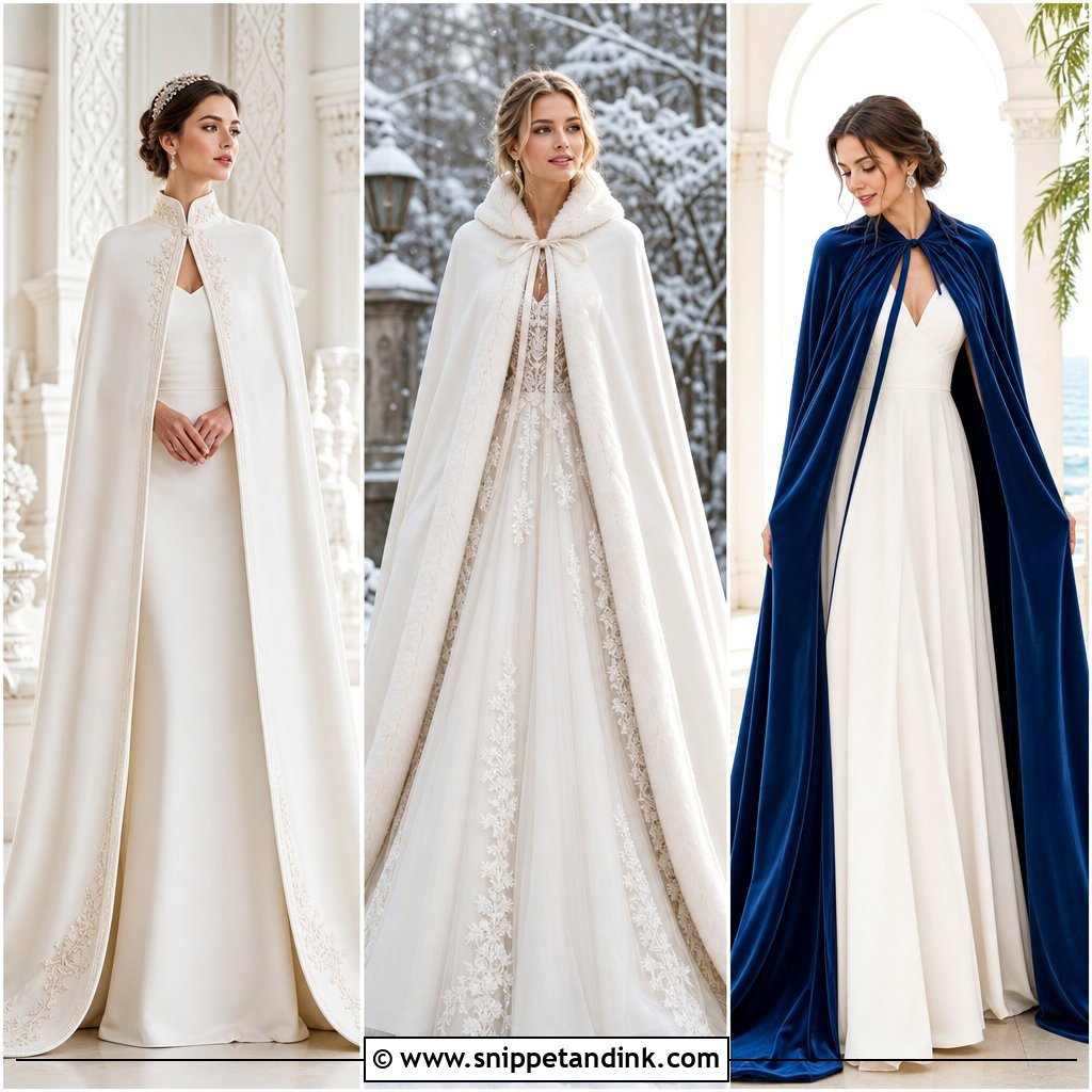 20 Bridal Cloak Ideas: Enchanting Styles for Winter Brides