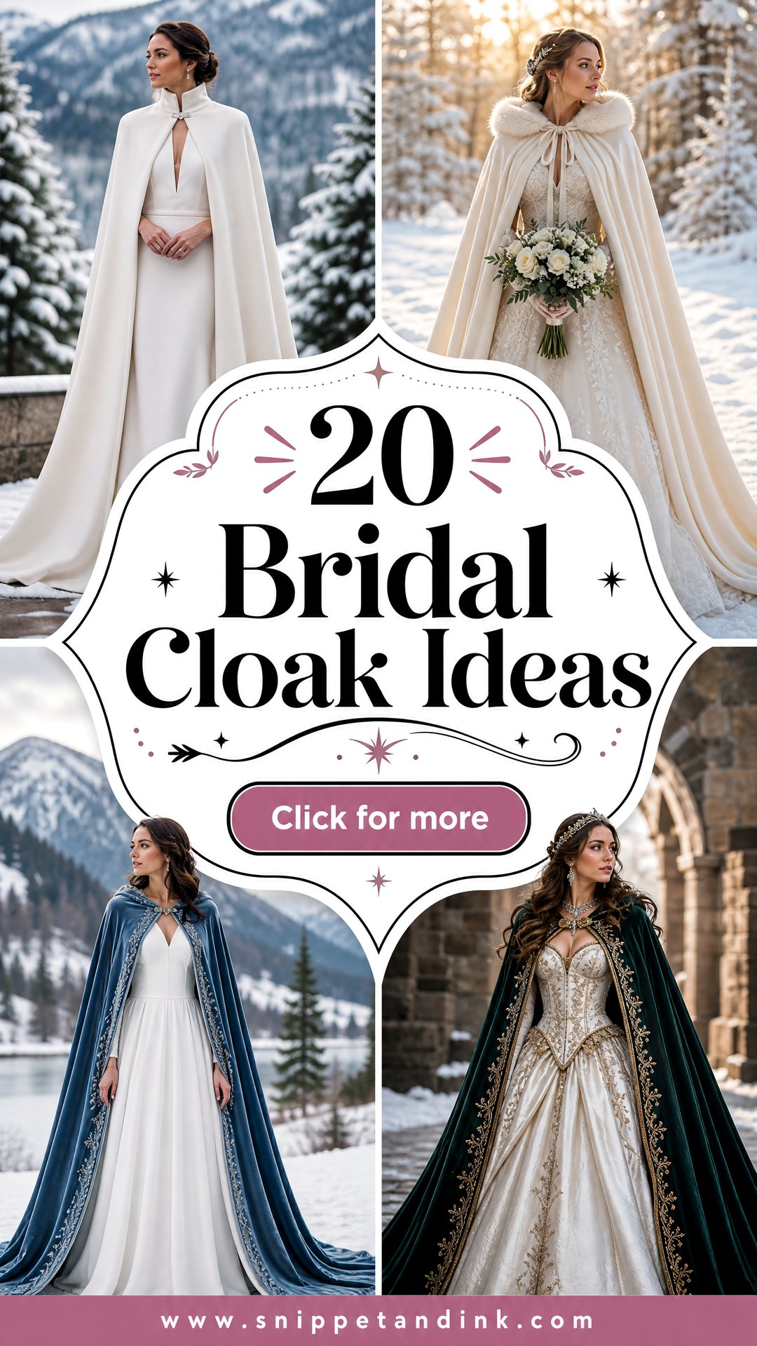 20 Bridal Cloak Ideas Enchanting Styles for Winter Brides - 20 Bridal Cloak Ideas: Enchanting Styles for Winter Brides