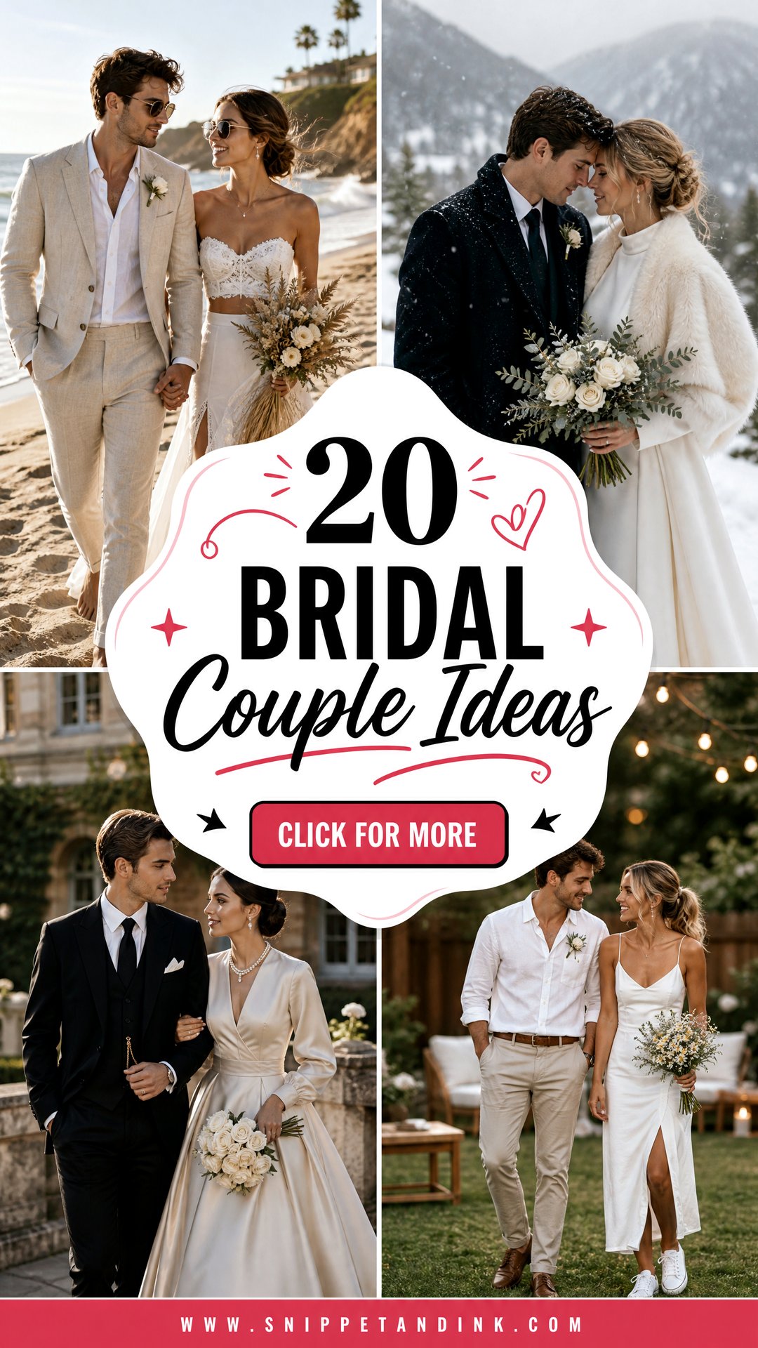 20 Bridal Couple Ideas Sweet Inspiration for Wedding Photos - 20 Bridal Couple Ideas: Sweet Inspiration for Wedding Photos