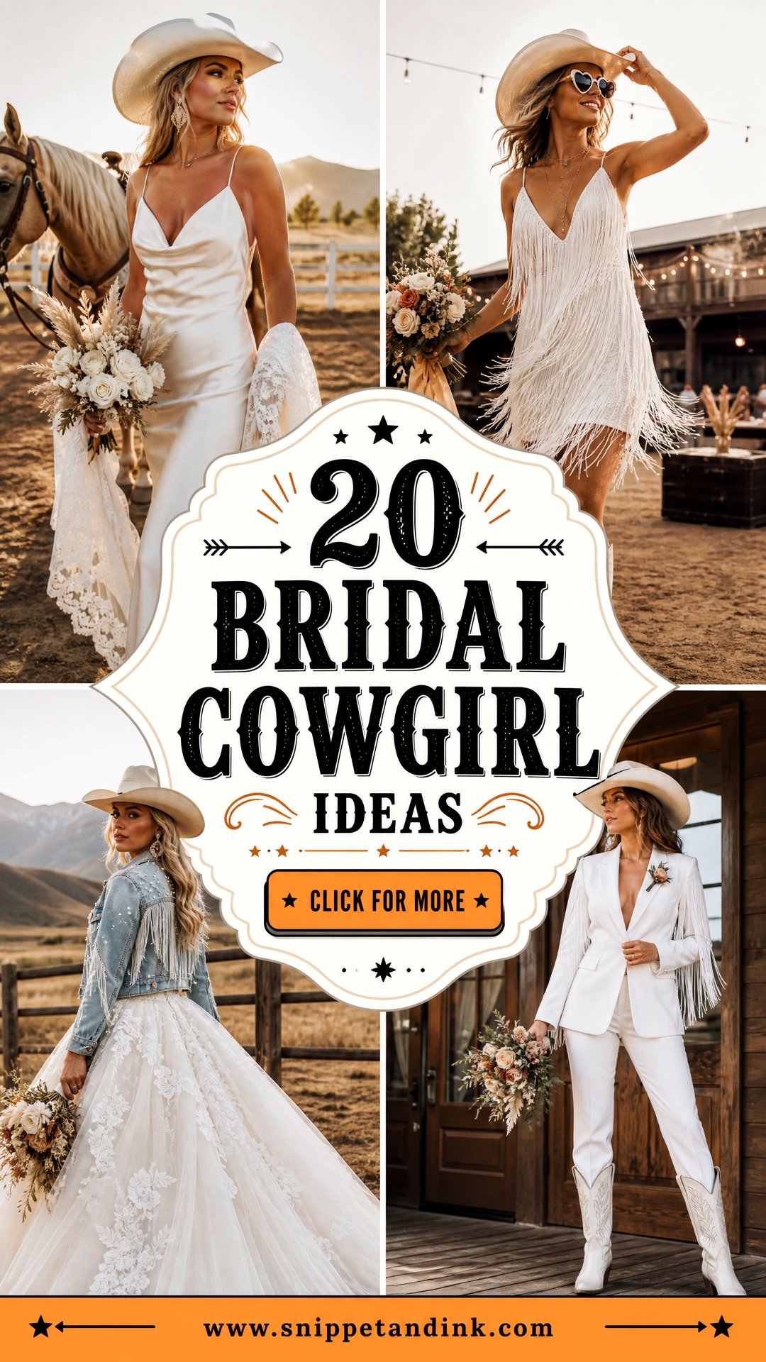 20 Bridal Cowgirl Ideas for a Chic Western Bridal Celebration - 20 Bridal Cowgirl Ideas for a Chic Western Bridal Celebration