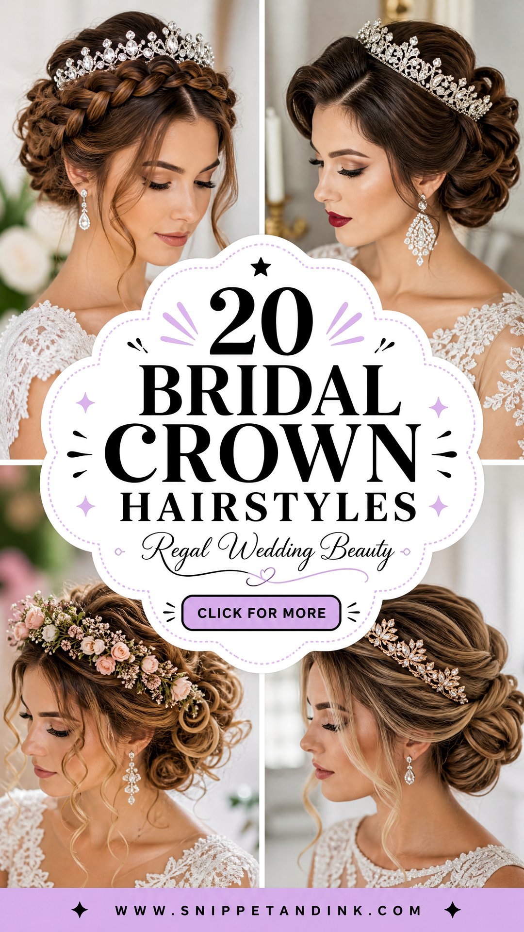 20 Bridal Crown Hairstyles for Regal Wedding-Day Beauty - 20 Bridal Crown Hairstyles for Regal Wedding-Day Beauty