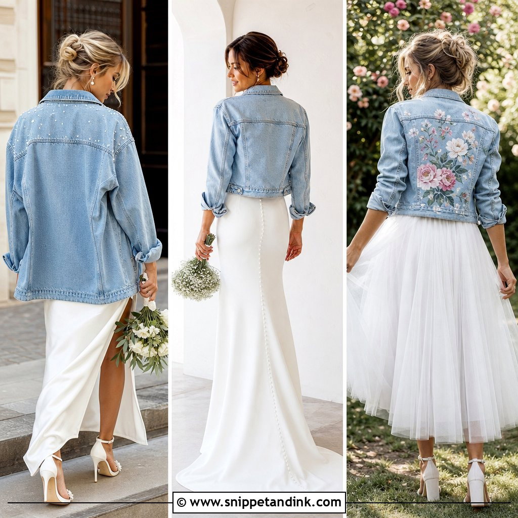 20 Bridal Denim Jacket Ideas for a Chic Personalized Look
