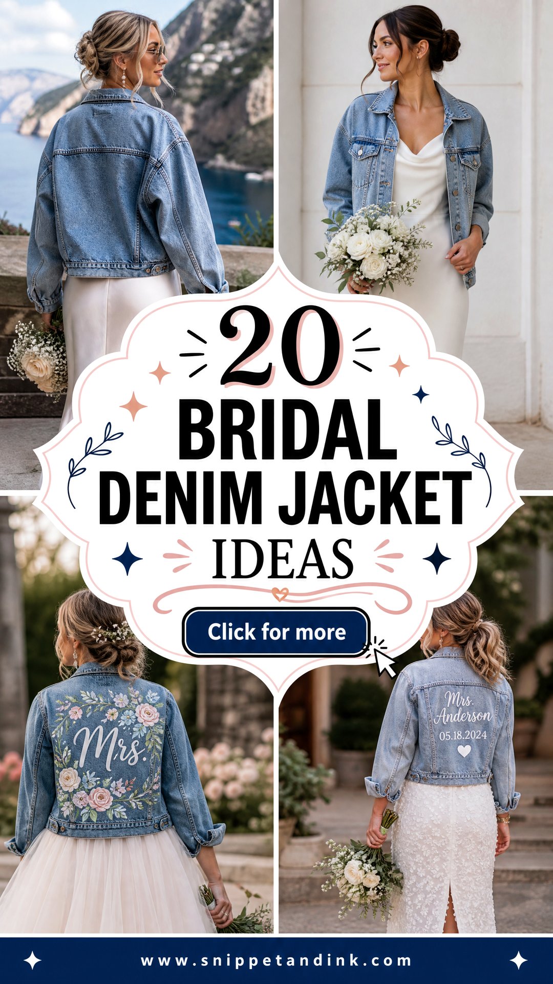 20 Bridal Denim Jacket Ideas for a Chic Personalized Look - 20 Bridal Denim Jacket Ideas for a Chic Personalized Look