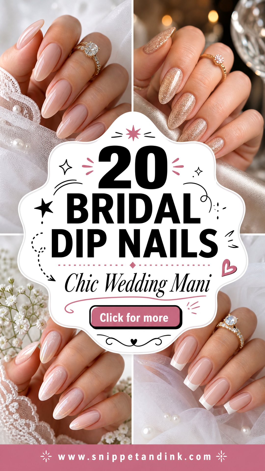 20 Bridal Dip Nails for a Chic Long-Lasting Manicure - 20 Bridal Dip Nails for a Chic, Long-Lasting Manicure