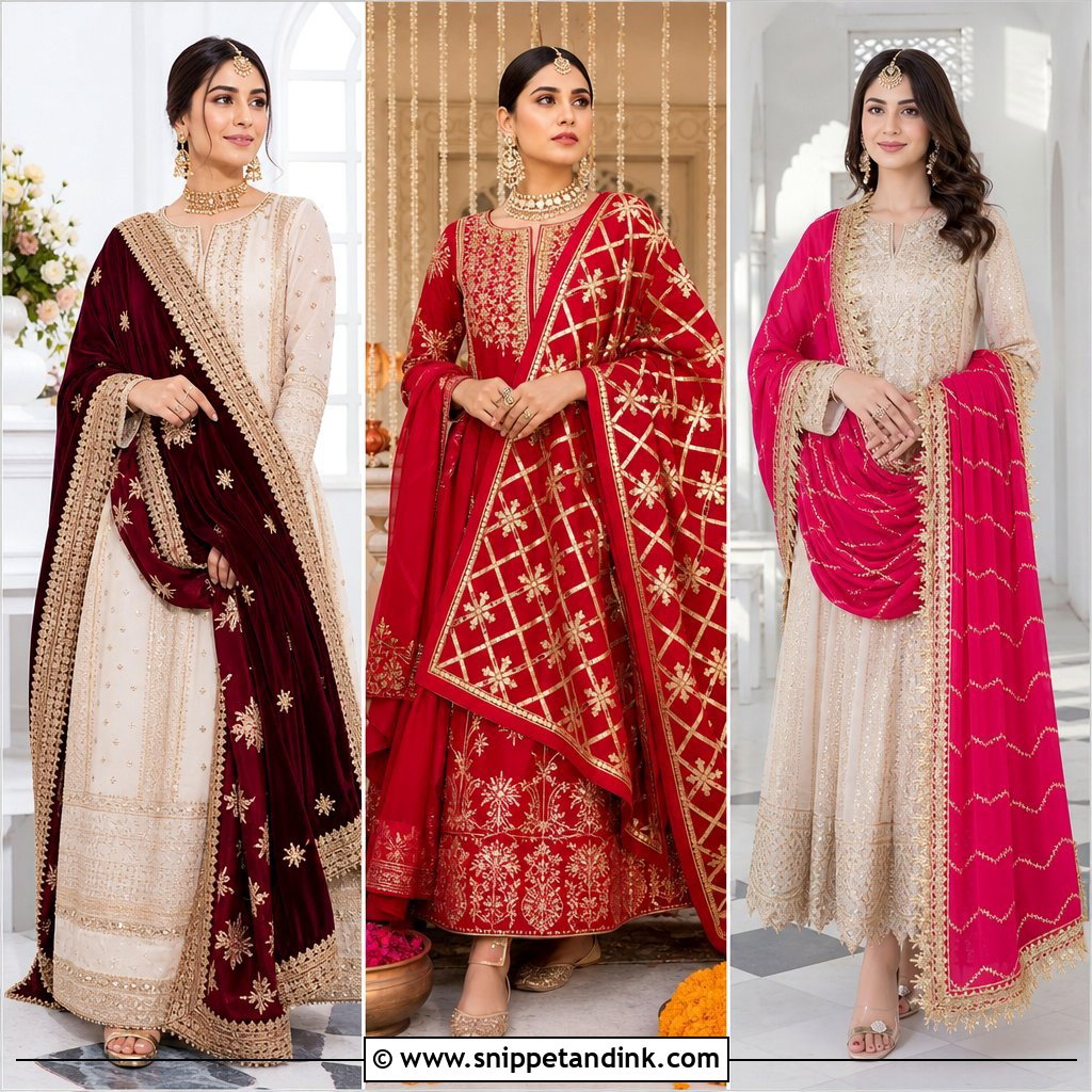 20 Bridal Duppata Design Ideas for an Elegant Wedding Look