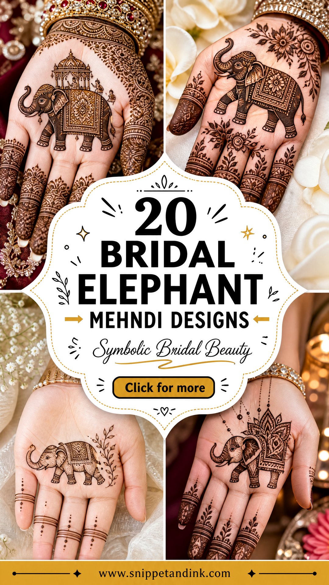 20 Bridal Elephant Mehndi Designs for Symbolic Beauty - 20 Bridal Elephant Mehndi Designs for Symbolic Beauty