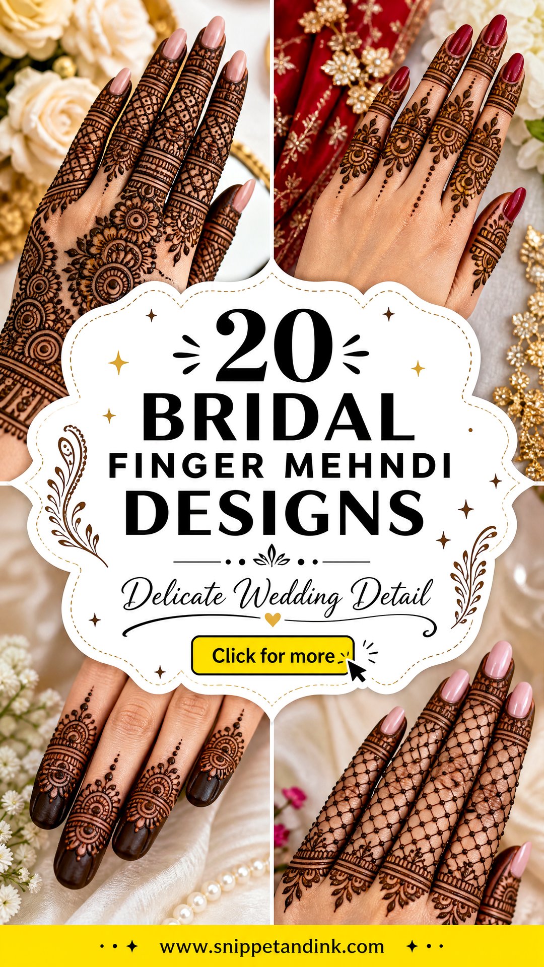 20 Bridal Finger Mehndi Designs for Delicate Wedding Detail - 20 Bridal Finger Mehndi Designs for Delicate Wedding Detail