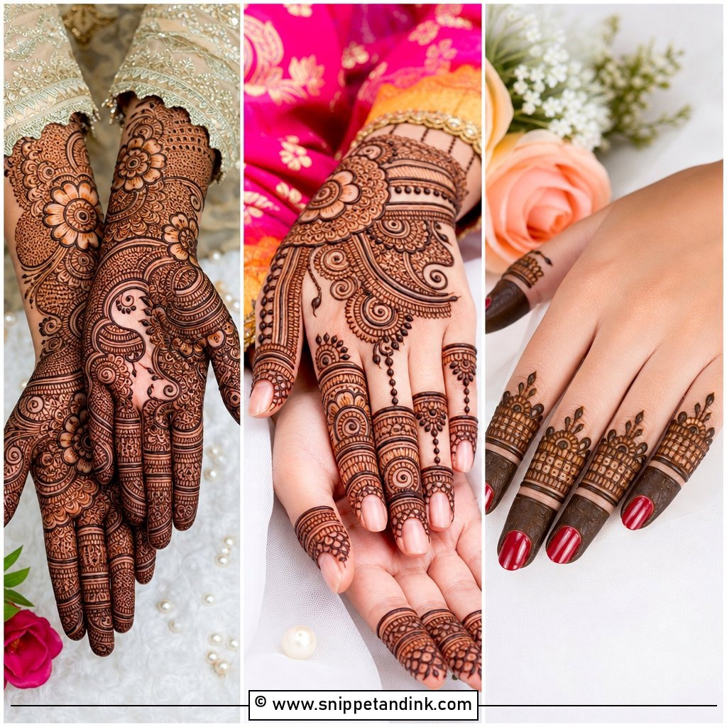 20 Bridal Finger Mehndi Designs for Delicate Wedding Detail