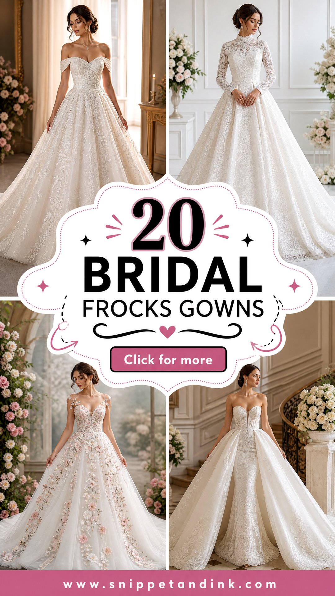 20 Bridal Frocks Gowns for a Timeless Wedding-Day Bridal Look - 20 Bridal Frocks Gowns for a Timeless Wedding-Day Bridal Look