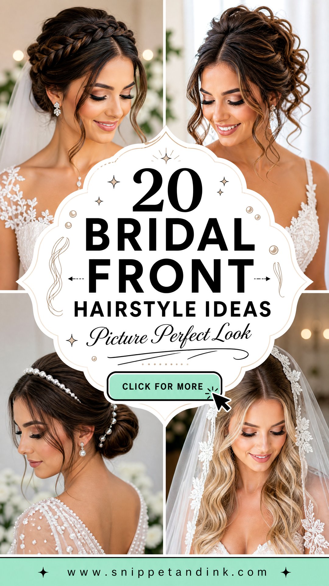 20 Bridal Front Hairstyle Ideas for a Picture-Perfect Look - 20 Bridal Front Hairstyle Ideas for a Picture-Perfect Look