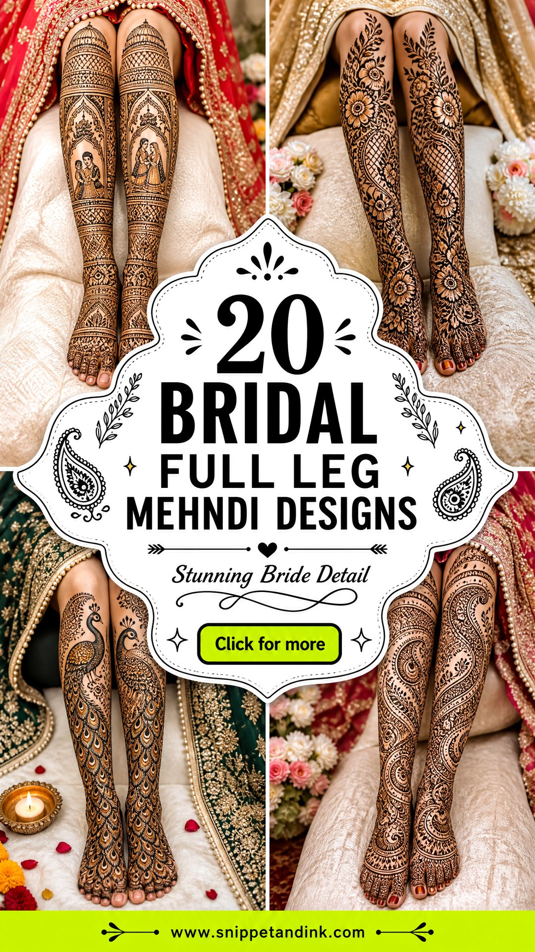 20 Bridal Full Leg Mehndi Designs for Stunning Brides - 20 Bridal Full Leg Mehndi Designs for Stunning Brides