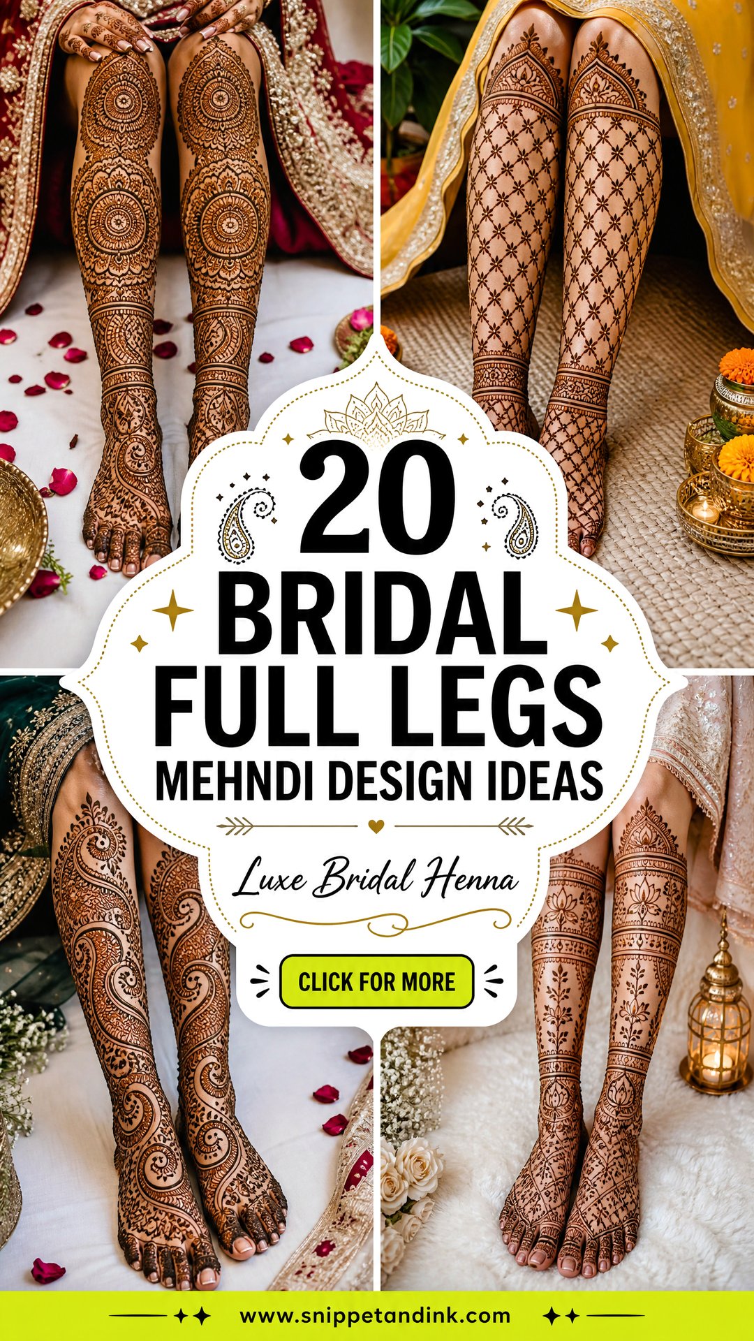 20 Bridal Full Legs Mehndi Design Ideas for Luxe Brides - 20 Bridal Full Legs Mehndi Design Ideas for Luxe Brides