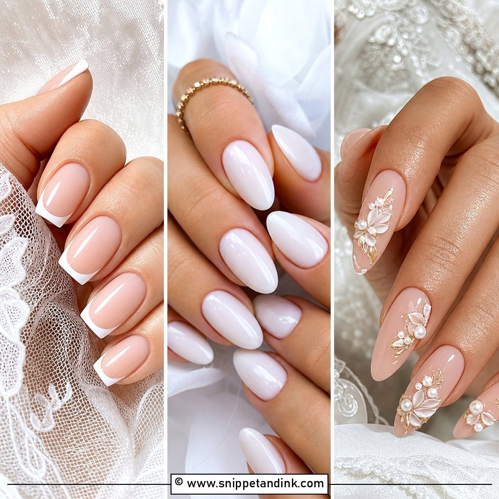 20 Bridal Gel Nails Wedding Brides Will Love This Season