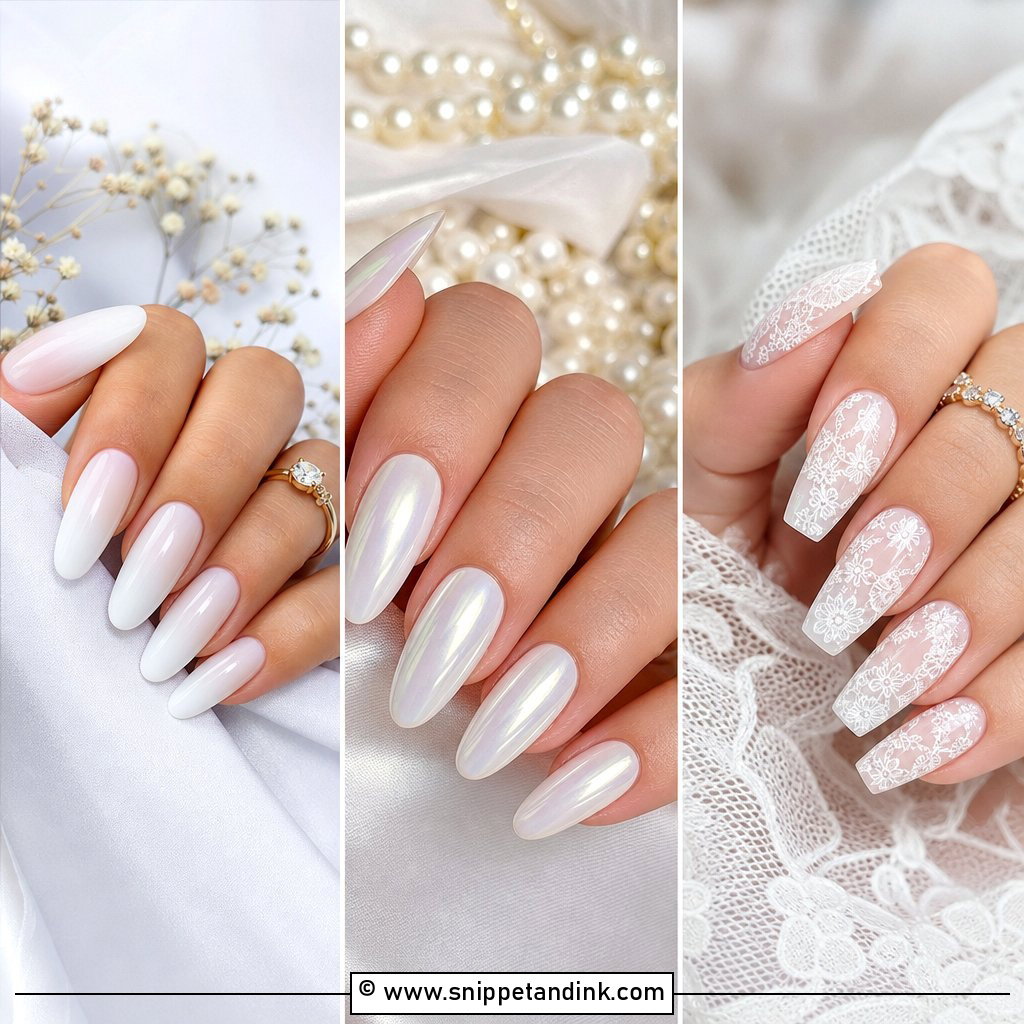 20 Bridal Gel Nails Wedding Ideas for Elegant Brides