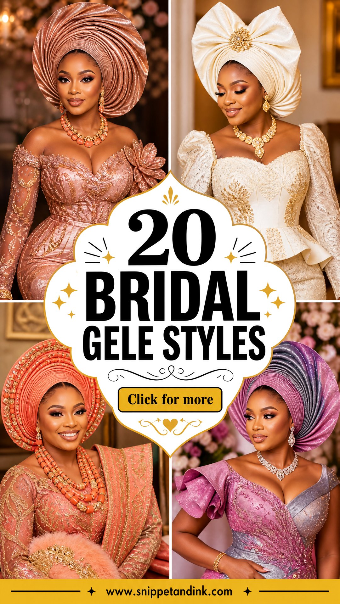 20 Bridal Gele Styles for a Regal Modern Wedding Bridal Look - 20 Bridal Gele Styles for a Regal, Modern Wedding Bridal Look