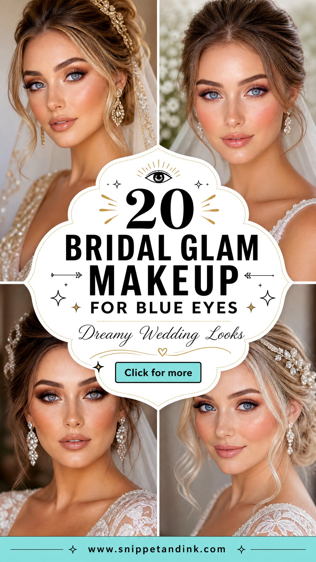20 Bridal Glam Makeup for Blue Eyes Dreamy Wedding Looks - 20 Bridal Glam Makeup for Blue Eyes: Dreamy Wedding Looks