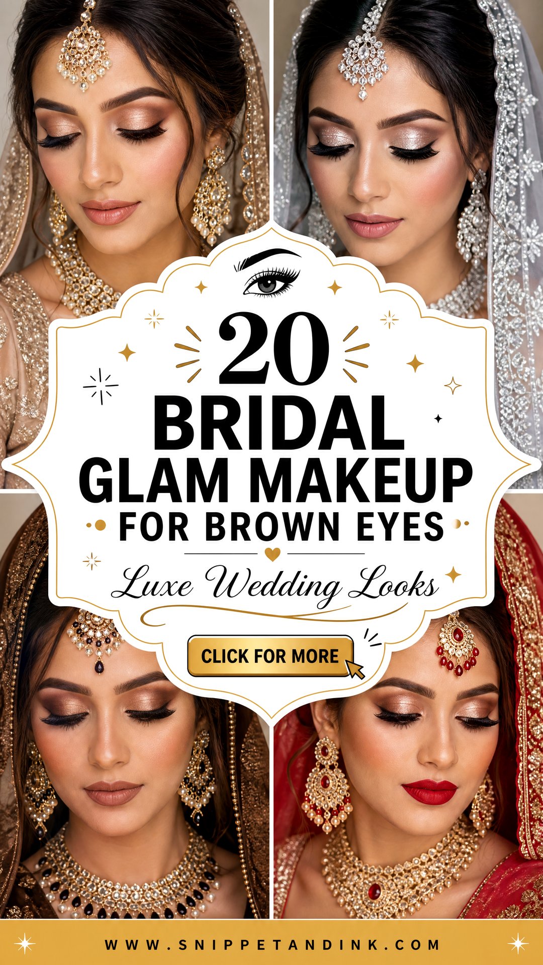 20 Bridal Glam Makeup for Brown Eyes Luxe Wedding Looks - 20 Bridal Glam Makeup for Brown Eyes: Luxe Wedding Looks