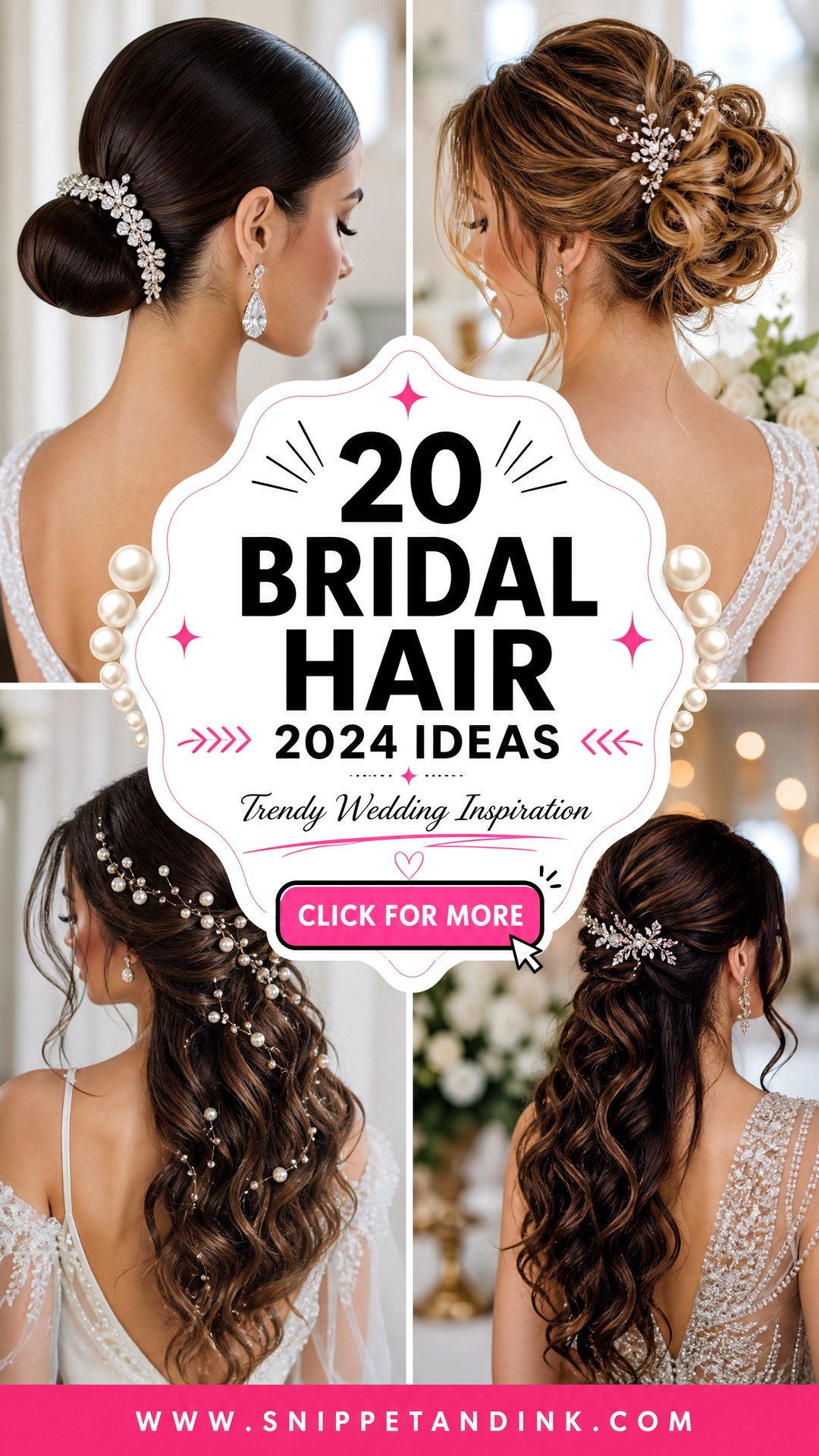 20 Bridal Hair 2024 Ideas for Trendy Wedding Inspiration - 20 Bridal Hair 2024 Ideas for Trendy Wedding Inspiration