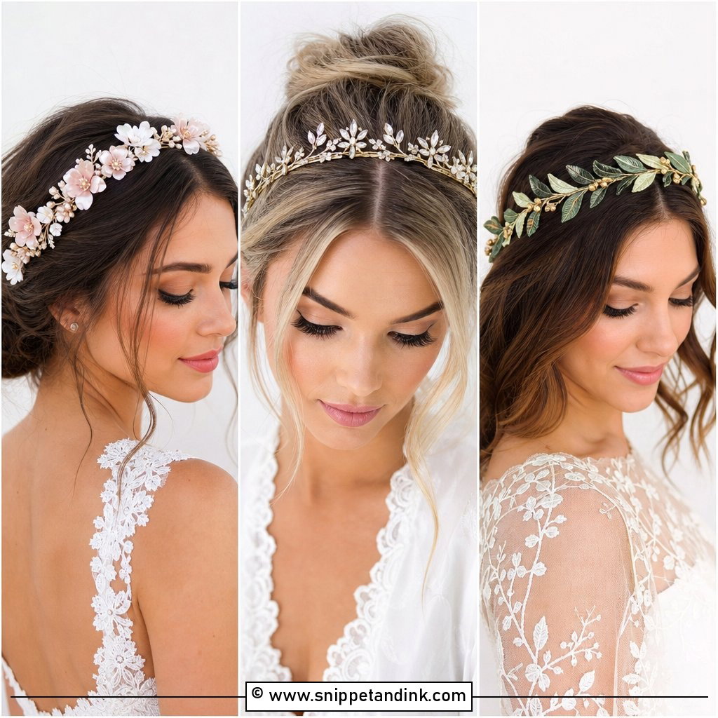 20 Bridal Hair Band Ideas for Chic Ceremony Style Inspo