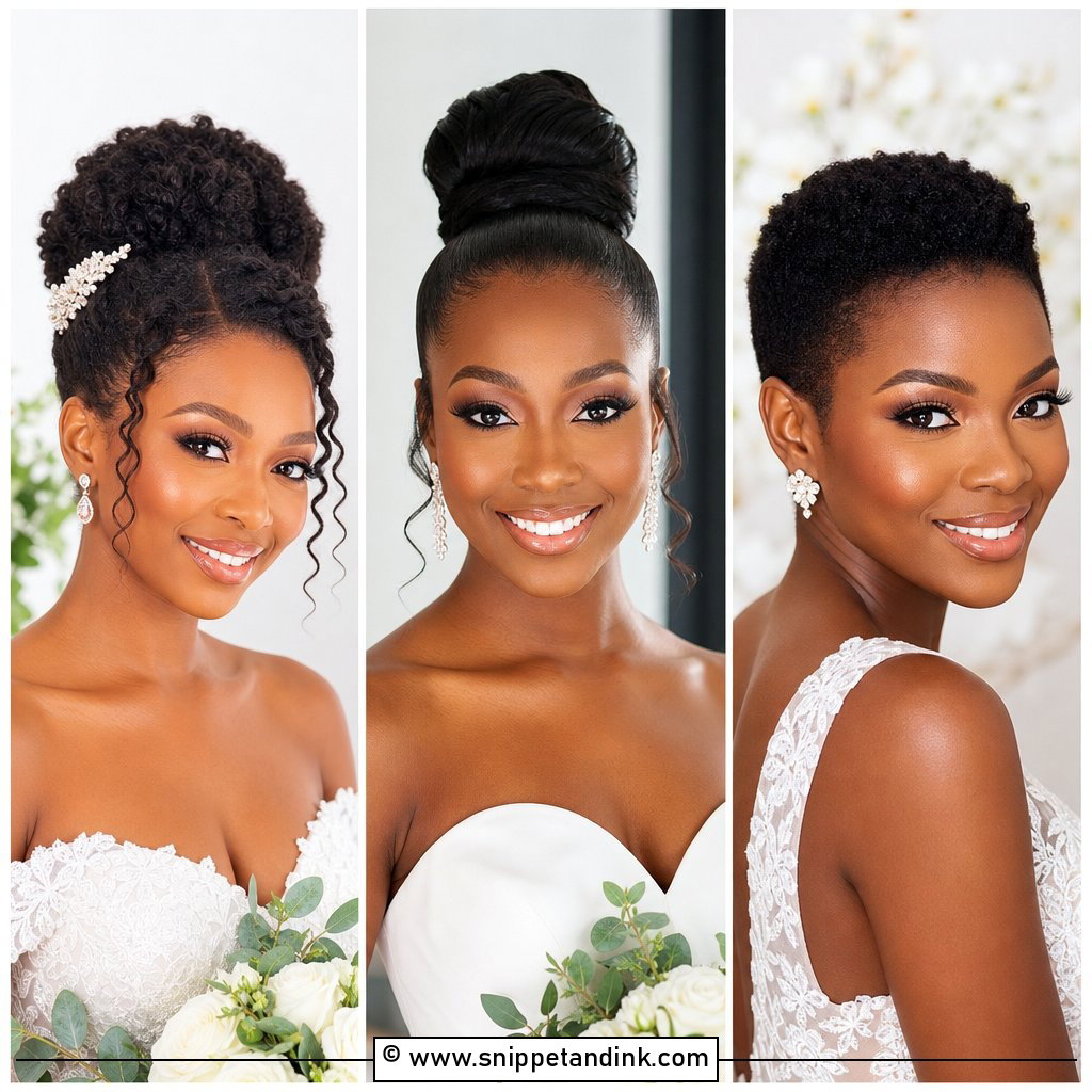 20 Bridal Hair Black Hair Ideas for Elegant Natural Glam