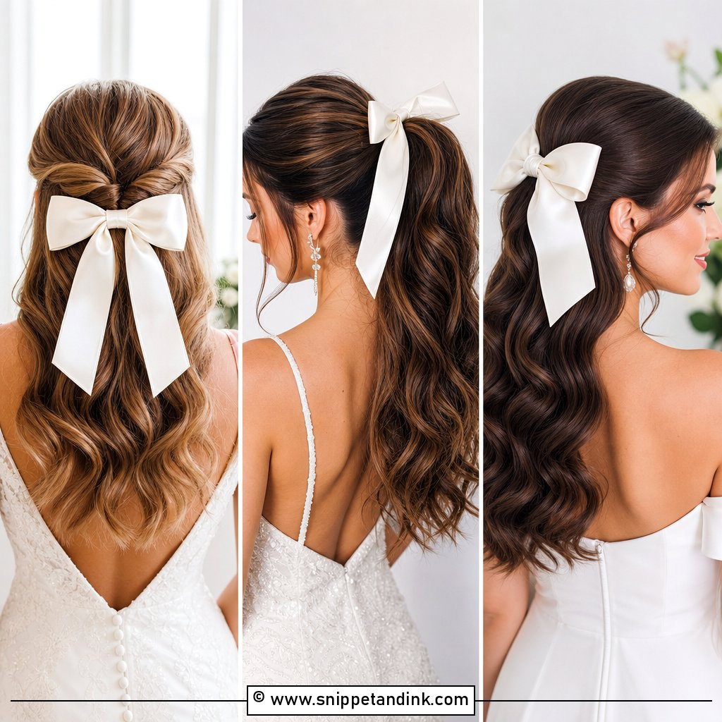 20 Bridal Hair Bow Ideas for Sweet Modern Wedding Style