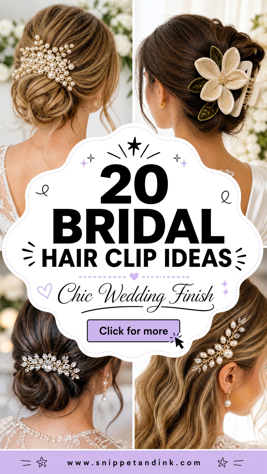 20 Bridal Hair Clip Ideas for a Chic Wedding Finish Today - 20 Bridal Hair Clip Ideas for a Chic Wedding Finish Today