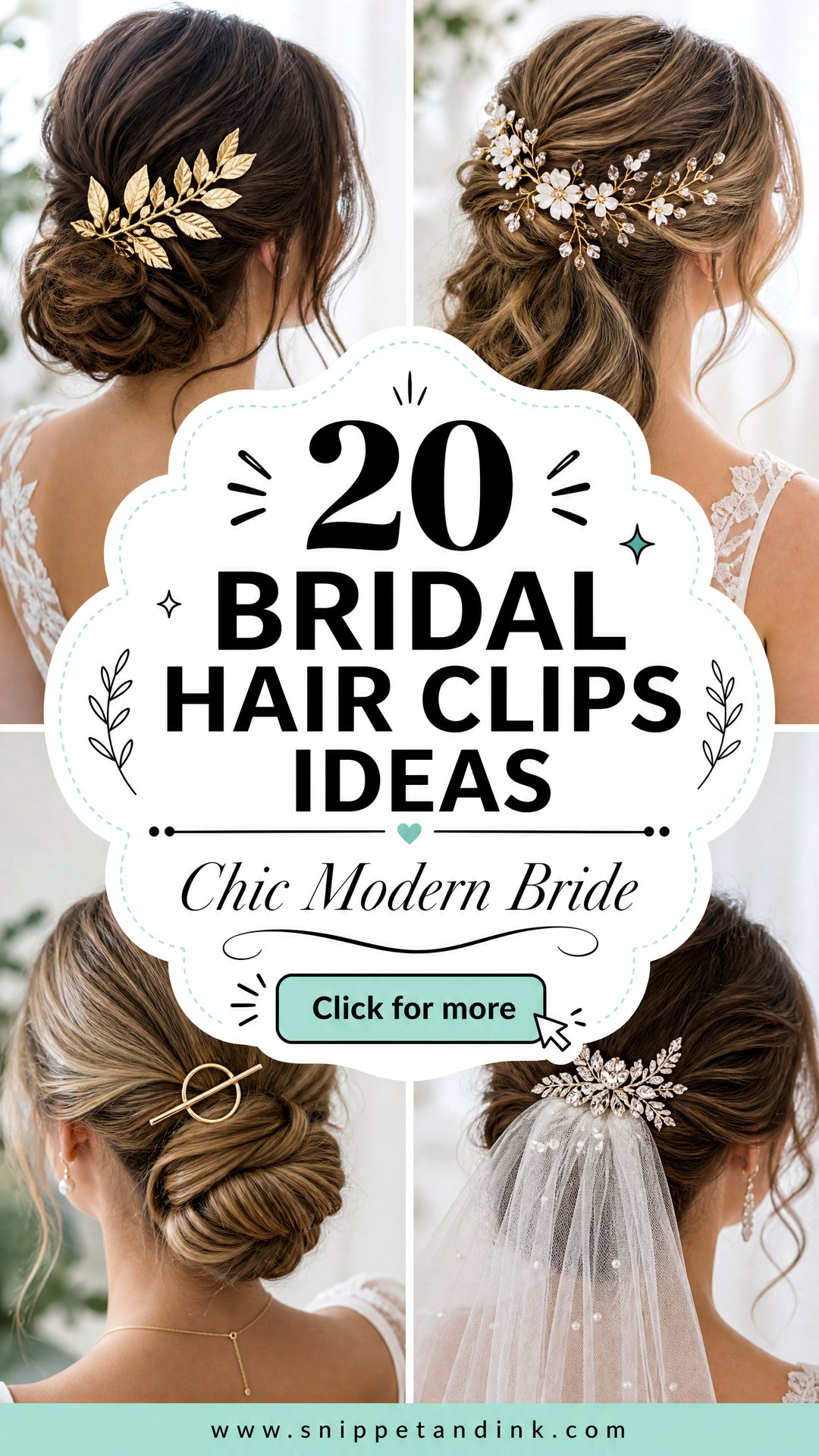 20 Bridal Hair Clips Ideas for Chic Modern Brides to Love - 20 Bridal Hair Clips Ideas for Chic Modern Brides to Love