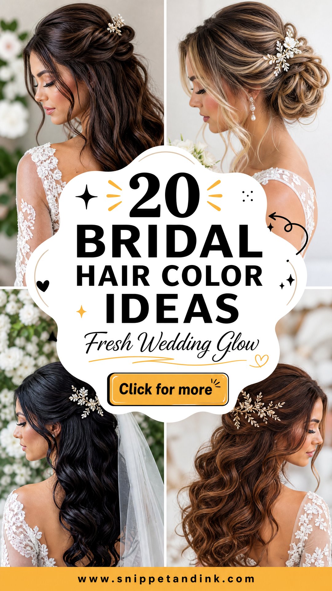 20 Bridal Hair Color Ideas for a Fresh Wedding Glow Youll Love - 20 Bridal Hair Color Ideas for a Fresh Wedding Glow You’ll Love