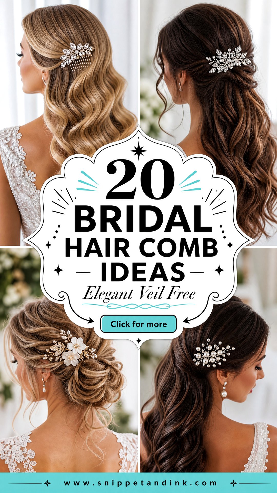20 Bridal Hair Comb Ideas for Elegant Veil-Free Style Now - 20 Bridal Hair Comb Ideas for Elegant Veil-Free Style Now
