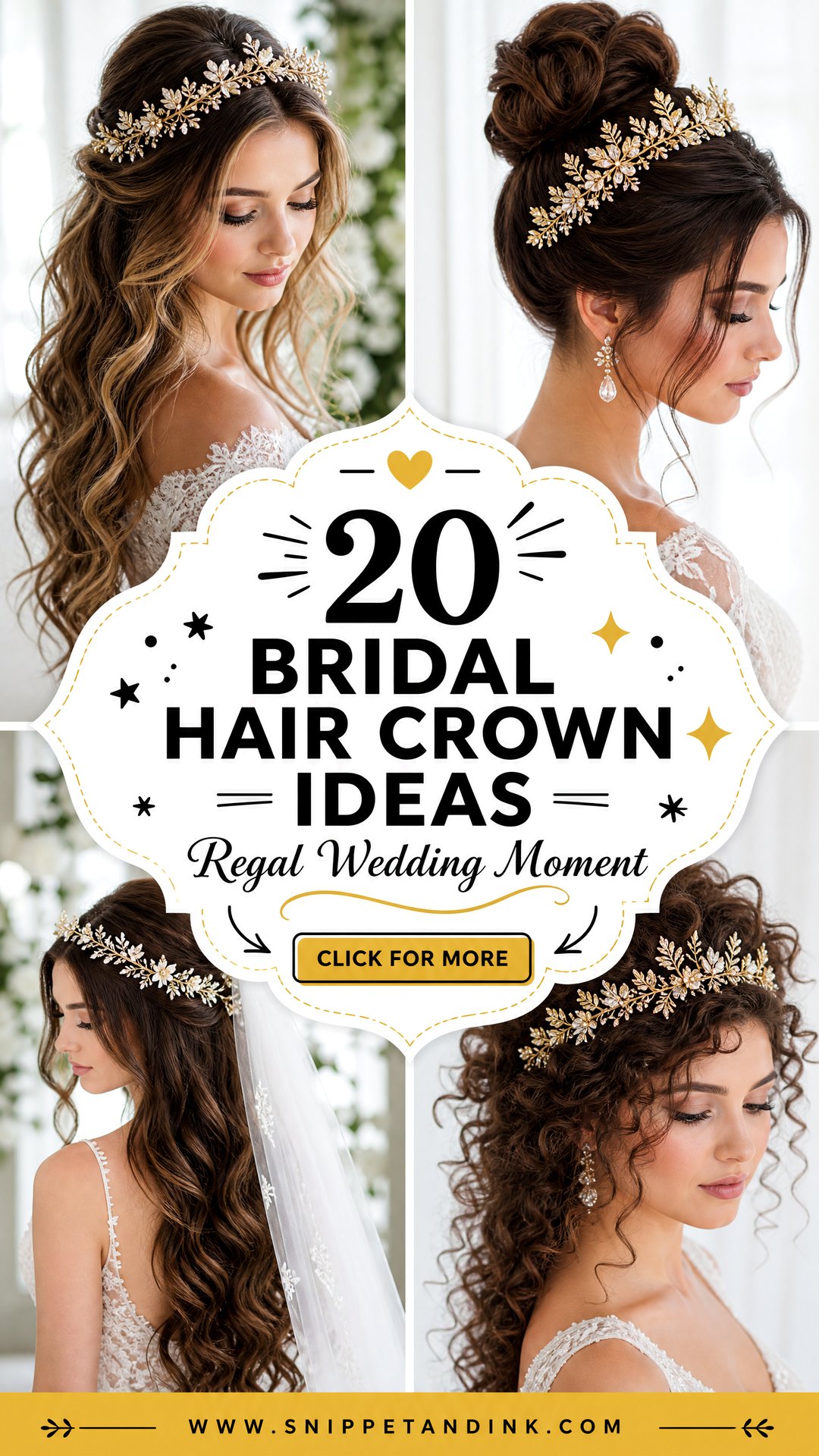 20 Bridal Hair Crown Ideas for a Regal Wedding Moment Look - 20 Bridal Hair Crown Ideas for a Regal Wedding Moment Look