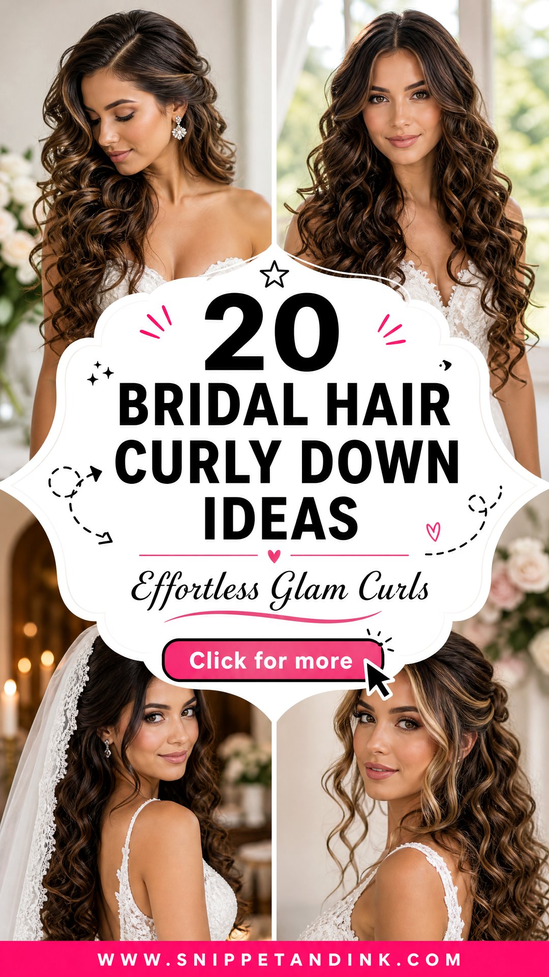 20 Bridal Hair Curly Down Ideas for Effortless Glam Brides - 20 Bridal Hair Curly Down Ideas for Effortless Glam Brides